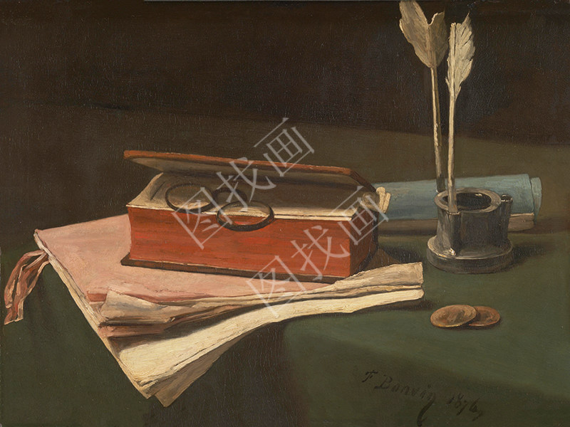 Still Life with Book, Papers and Inkwell